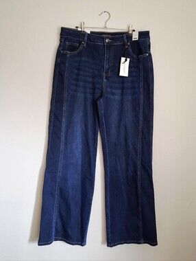 NWT Flying Banana High Rise Wide Leg Front Seam Jeans - Womens 16M